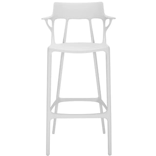Kartell A.I. stool in technopolymer for indoor/outdoor use White BI h 75 cm - Buy now on ShopDecor - Discover the best products by KARTELL design