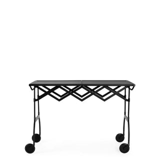 Kartell Battista folding trolley in polyurethane with steel structure