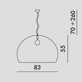 Kartell FL/Y suspension lamp in PMMA