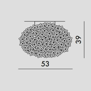 Kartell Bloom wall/ceiling lamp in technopolymer Ø 53 cm.