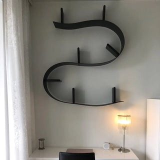 Kartell Bookworm wall bookshelf with bookends