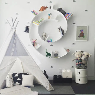 Kartell Bookworm wall bookshelf with bookends