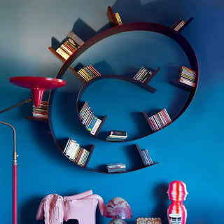 Kartell Bookworm wall bookshelf with bookends