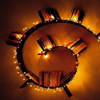 Kartell Bookworm wall bookshelf with bookends