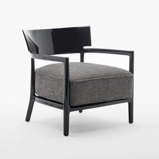 Kartell Cara armchair with fabric cushion in polycarbonate Black 4H - Buy now on ShopDecor - Discover the best products by KARTELL design