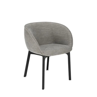 Kartell Charla armchair in fabric and black structure Antibes 3 Light Grey - Buy now on ShopDecor - Discover the best products by KARTELL design