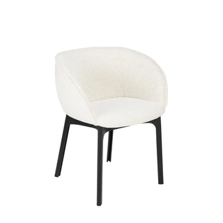 Kartell Charla armchair in fabric and black structure Orsetto 1 White - Buy now on ShopDecor - Discover the best products by KARTELL design