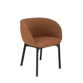 Kartell Charla armchair in fabric and black structure Orsetto 4 Russet - Buy now on ShopDecor - Discover the best products by KARTELL design