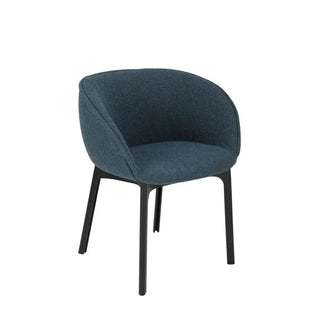 Kartell Charla armchair in fabric and black structure Orsetto 5 Blue - Buy now on ShopDecor - Discover the best products by KARTELL design