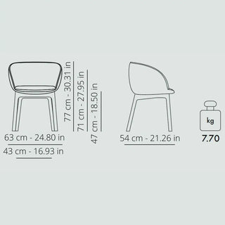Kartell Charla armchair in fabric and black structure - Buy now on ShopDecor - Discover the best products by KARTELL design