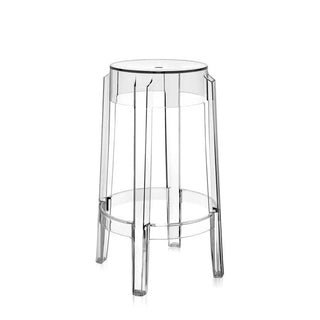Kartell Charles Ghost stool in polycarbonate Crystal B4 h 65 cm - Buy now on ShopDecor - Discover the best products by KARTELL design