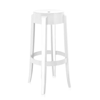 Kartell Charles Ghost stool in polycarbonate Glossy white E5 h 75 cm - Buy now on ShopDecor - Discover the best products by KARTELL design