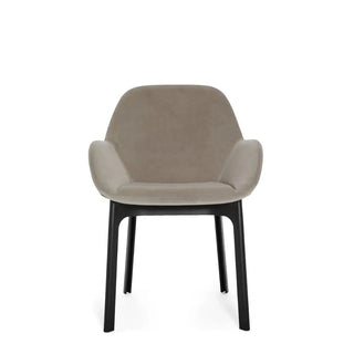 Kartell Clap armchair in Aquaclean fabric with black structure Aquaclean 1 Ecru - Buy now on ShopDecor - Discover the best products by KARTELL design