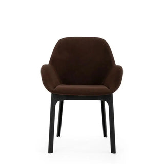Kartell Clap armchair in Aquaclean fabric with black structure Aquaclean 2 Brown - Buy now on ShopDecor - Discover the best products by KARTELL design