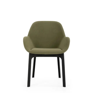 Kartell Clap armchair in Aquaclean fabric with black structure Aquaclean 4 Green - Buy now on ShopDecor - Discover the best products by KARTELL design