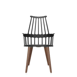Kartell Comback armchair with wood legs Kartell Black Oak 99 - Buy now on ShopDecor - Discover the best products by KARTELL design