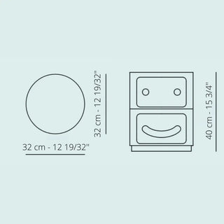 Kartell Componibili Smile red container with 2 drawers