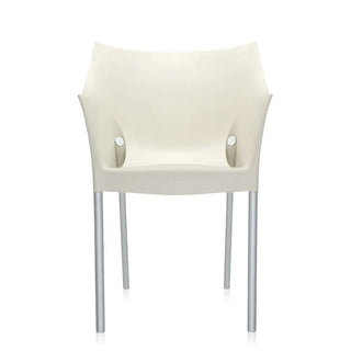 Kartell Dr.No armchairmade of polypropylene and aluminum structure Wax white 1L - Buy now on ShopDecor - Discover the best products by KARTELL design