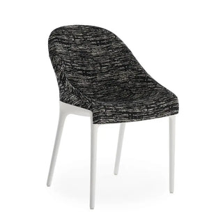Kartell Eleganza Ela armchair in Melange fabric Melange 1 Black & White Structure - Buy now on ShopDecor - Discover the best products by KARTELL design