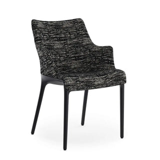 Kartell Eleganza Nia armchair in Melange fabric Melange 1 Black & Black Structure - Buy now on ShopDecor - Discover the best products by KARTELL design