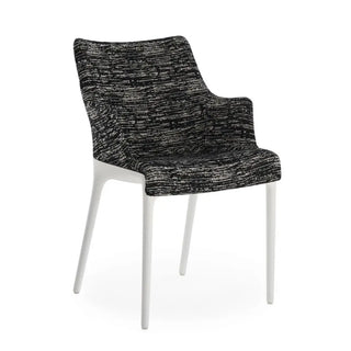 Kartell Eleganza Nia armchair in Melange fabric Melange 1 Black & White Structure - Buy now on ShopDecor - Discover the best products by KARTELL design