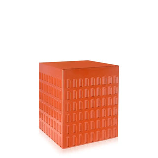 Kartell Eur side table/stool in technopolymer h.45 cm. Earth red 02 - Buy now on ShopDecor - Discover the best products by KARTELL design