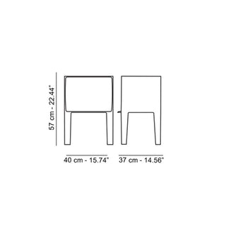 Kartell Small Ghost Buster nightstand/container 1 drawer in PMMA - Buy now on ShopDecor - Discover the best products by KARTELL design