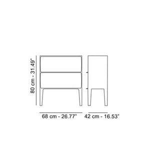 Kartell Ghost Buster container 2 drawers in PMMA