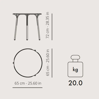 Kartell Hiray steel round table for outdoor use Ø 65 cm. - Buy now on ShopDecor - Discover the best products by KARTELL design