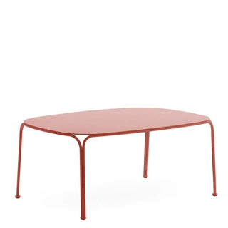 Kartell Hiray steel rectangular side table for outdoor use 90x60 cm. Russet RU - Buy now on ShopDecor - Discover the best products by KARTELL design