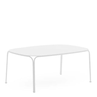 Kartell Hiray steel rectangular side table for outdoor use 90x60 cm. White 03 - Buy now on ShopDecor - Discover the best products by KARTELL design