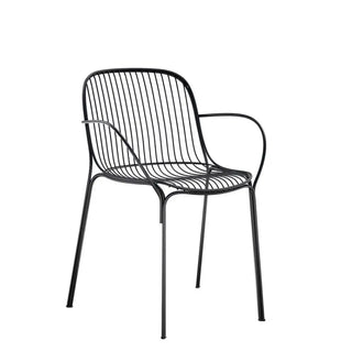 Kartell Hiray steel small armchair for outdoor use Black 09 - Buy now on ShopDecor - Discover the best products by KARTELL design