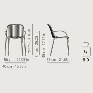 Kartell Hiray steel small armchair for outdoor use - Buy now on ShopDecor - Discover the best products by KARTELL design