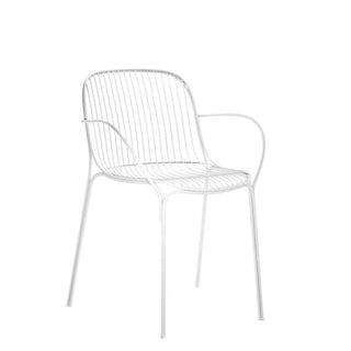 Kartell Hiray steel small armchair for outdoor use White 03 - Buy now on ShopDecor - Discover the best products by KARTELL design