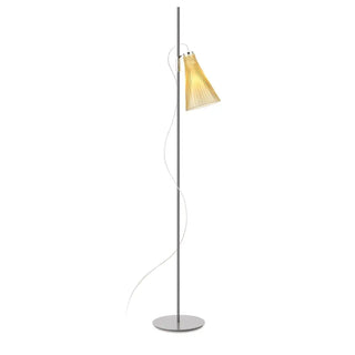 Kartell K-Lux steel floor lamp h. 165 cm. Straw Color P & Chromed Structure - Buy now on ShopDecor - Discover the best products by KARTELL design