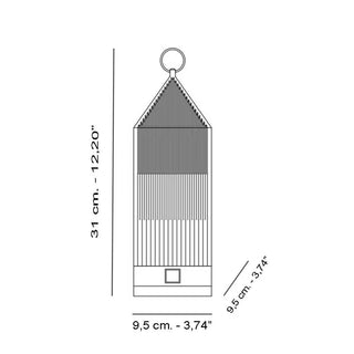 Kartell Lantern portable table lamp in PMMA - Buy now on ShopDecor - Discover the best products by KARTELL design