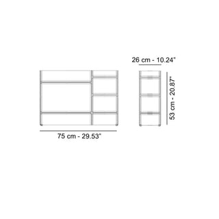 Kartell Sound-Rack by Laufen container with 5 shelves in PMMA