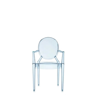 Kartell Lou Lou Ghost armchair for children in polycarbonate Light blue Y5 - Buy now on ShopDecor - Discover the best products by KARTELL design