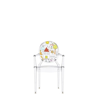 Kartell Lou Lou Ghost armchair for children in polycarbonate Drawing - Buy now on ShopDecor - Discover the best products by KARTELL design