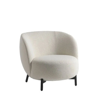 Kartell Lunam armchair in Orsetto fabric with black structure Orsetto 1 White - Buy now on ShopDecor - Discover the best products by KARTELL design