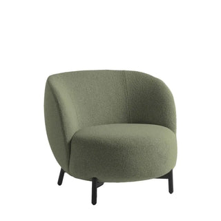 Kartell Lunam armchair in Orsetto fabric with black structure Orsetto 2 Green - Buy now on ShopDecor - Discover the best products by KARTELL design