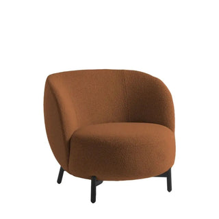 Kartell Lunam armchair in Orsetto fabric with black structure Orsetto 4 Russet - Buy now on ShopDecor - Discover the best products by KARTELL design