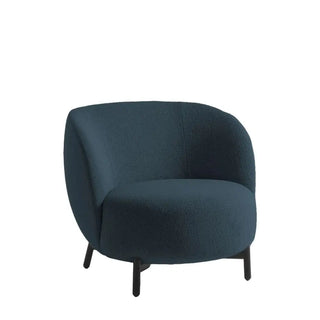 Kartell Lunam armchair in Orsetto fabric with black structure Orsetto 5 Blue - Buy now on ShopDecor - Discover the best products by KARTELL design