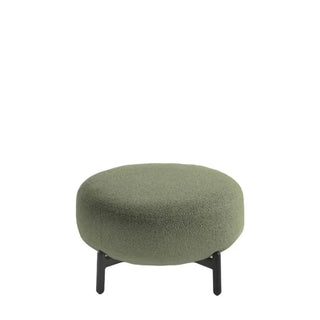 Kartell Lunam pouf in Orsetto fabric with black structure Orsetto 2 Green - Buy now on ShopDecor - Discover the best products by KARTELL design