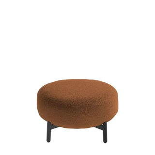 Kartell Lunam pouf in Orsetto fabric with black structure Orsetto 4 Russet - Buy now on ShopDecor - Discover the best products by KARTELL design