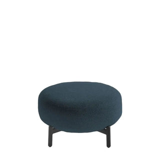 Kartell Lunam pouf in Orsetto fabric with black structure Orsetto 5 Blue - Buy now on ShopDecor - Discover the best products by KARTELL design