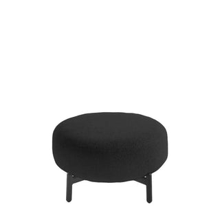 Kartell Lunam pouf in Orsetto fabric with black structure Orsetto 6 Grey - Buy now on ShopDecor - Discover the best products by KARTELL design