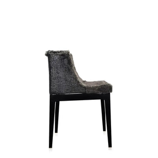 Kartell Mademoiselle Kravitz armchair grey faux-fur snake printed fabric - Buy now on ShopDecor - Discover the best products by KARTELL design