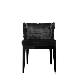 Kartell Mademoiselle Kravitz armchair black faux-fur woven fabric Woven Fabric 09 & Black Structure - Buy now on ShopDecor - Discover the best products by KARTELL design
