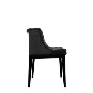 Kartell Mademoiselle Kravitz armchair black faux-fur woven fabric - Buy now on ShopDecor - Discover the best products by KARTELL design